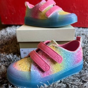 Tucker & Tate Rainbow Glitter 9c Toddler Shoes **Never Worn**